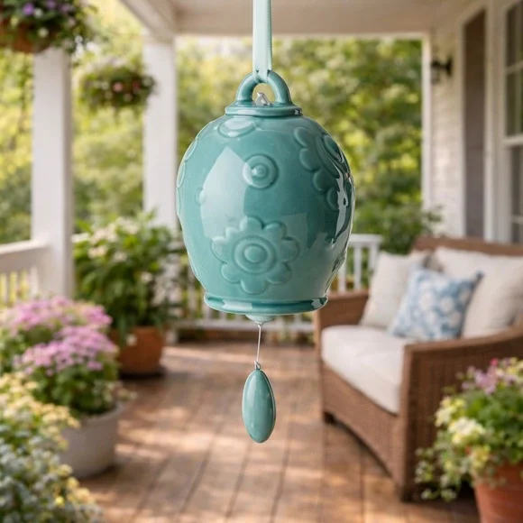 Boston International Ceramic Hanging Bell Wind Chime Set of 3 – NWT - Picture 3 of 13